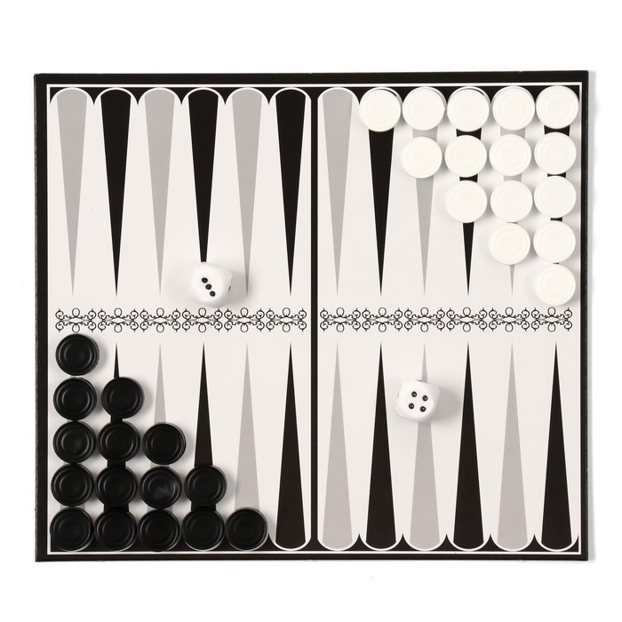 Настольная игра 3 в 1 Настольная игра 3 в 1 "Надо думать": шашки, шахматы, нарды, поле 21 х 19 см