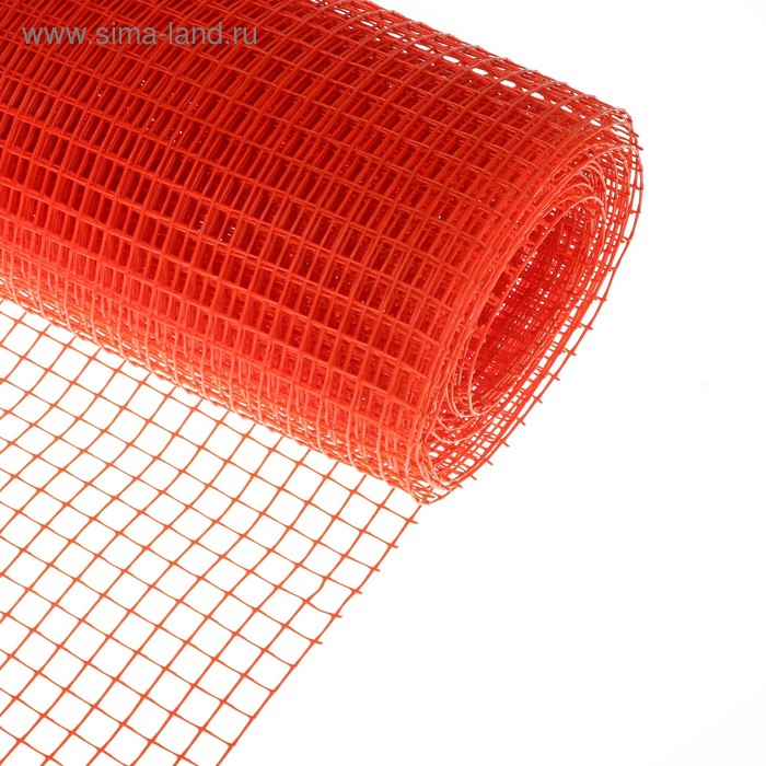 Сетка садовая, 1 &times; 10 м, ячейка ромб 15 &times; 15 мм, пластиковая, оранжевая, Greengo