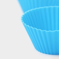 Набор форм для выпечки Доляна «Риб.Круг», силикон, 7×3,3 см, 6 шт, цвет МИКС Набор форм для выпечки Доляна «Риб.Круг», силикон, 7×3,3 см, 6 шт, цвет МИКС