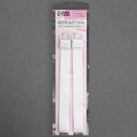 Бретели текстильные, 2 см, 38 см, пара, цвет белый