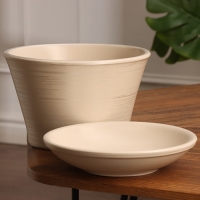 Горшок цветочный "Мессина" серый серебро 1,4 л Горшок цветочный "Мессина" серый серебро 1,4 л