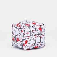 Косметичка-монетница на молнии, цвет белый/красный Косметичка-монетница на молнии, цвет белый/красный