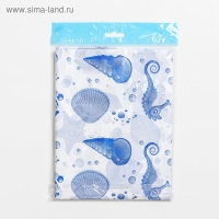 Штора для ванной &laquo;Ракушки&raquo;, 180&times;180 см, цвет белый