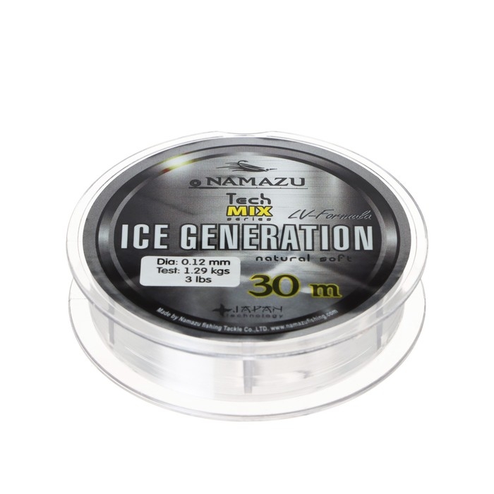 Леска Namazu Ice Generation, диаметр 0.12 мм, тест 1.29 кг, 30 м, прозрачная Леска Namazu Ice Generation, диаметр 0.12 мм, тест 1.29 кг, 30 м, прозрачная