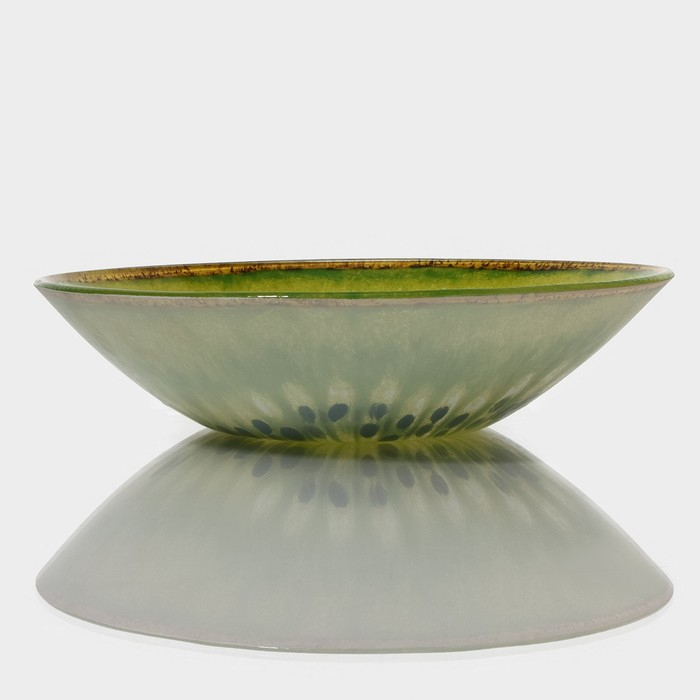 Салатник стеклянный Доляна «Романтичный киви», 920 мл, 22×5 см Салатник стеклянный Доляна «Романтичный киви», 920 мл, 22×5 см