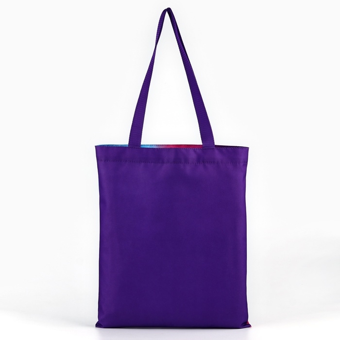 Шопер детский для девочки детская для девочки &laquo;Единорожка&raquo;, 32х25х1 см, без молнии, без подклада, сиреневый