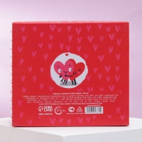 Кружка керамическая с ложкой &laquo;Я тебя люблю&raquo;, 350 мл, цвет белый