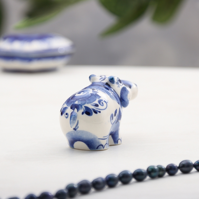 Сувенир Сувенир "Бегемот", гжель