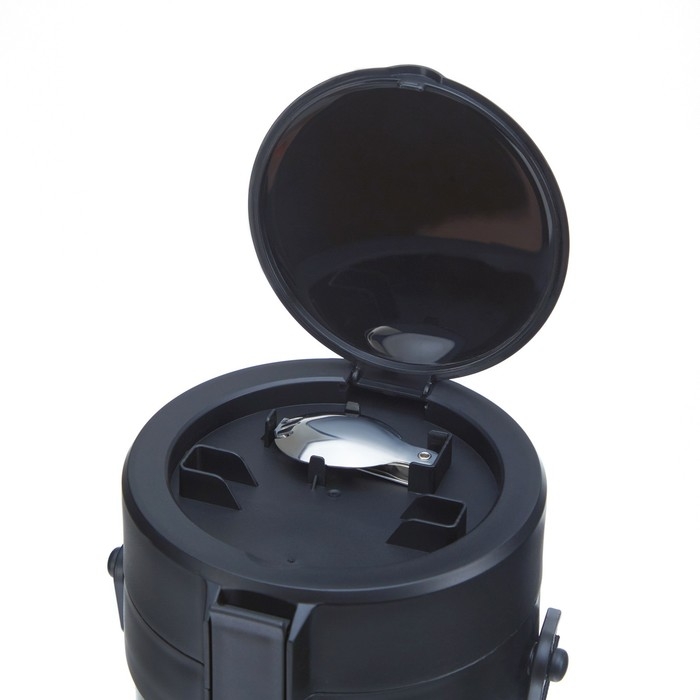 Термос для еды, 2.3 л, сохраняет тепло до 12 ч, черный