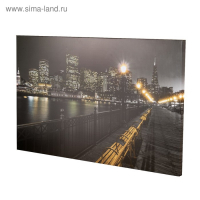 Картина на холсте "Вечерняя набережная" 60*100 см