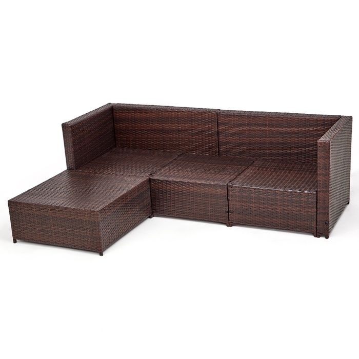 Набор садовой мебели: Диван 193 x 136 x 64 см, Стол 57 х 57 х 30 см