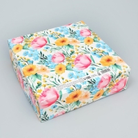 Коробка подарочная складная, упаковка, &laquo;Расцветай&raquo;, 26 х 26 х 8 см