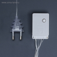 Гирлянда &laquo;Бахрома&raquo; 2.4 &times; 0.9 м с насадками &laquo;Звёзды&raquo;, IP20, прозрачная нить, 138 LED, свечение тёплое белое, 8 режимов, 220 В