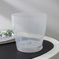 Горшок для цветов с поддоном &laquo;Адель&raquo;, 1,5 л, пластиковый, цвет прозрачный