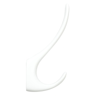 Крючок мебельный CAPPIO HEEL, двухрожковый, белый Крючок мебельный CAPPIO HEEL, двухрожковый, белый