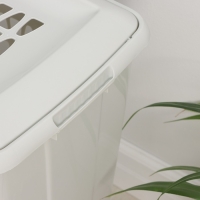 Корзина бельевая с крышкой &laquo;Молетта&raquo;, 60 л, 47,9&times;36,9&times;55 см, цвет светло-серый