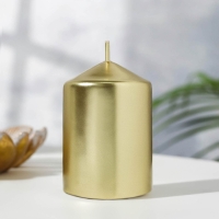 Свеча "Столбик", золотая, 5,5×8см Свеча "Столбик", золотая, 5,5×8см