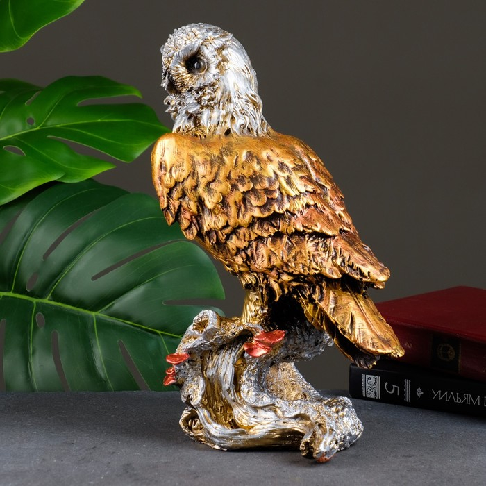 Фигура "Сова на коряге" бронза, 30см