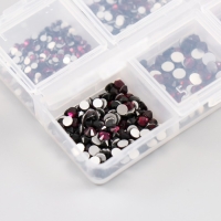 Декор для творчества стекло "Стразы. Тёмно-фиолетовый" d=2-4,8 мм н-р 1188 шт 6х8х1,5 см Декор для творчества стекло "Стразы. Тёмно-фиолетовый" d=2-4,8 мм н-р 1188 шт 6х8х1,5 см