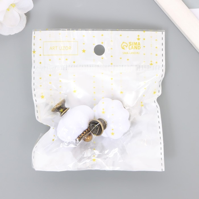 Ручка для шкатулки пластик "Ретро" набор 2 шт бронза 3,8х3,3х3,3 см