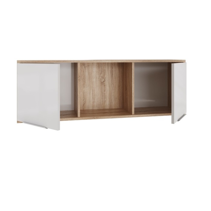 Полка навесная закрытая Нордик, 1187х269х404, Дуб сонома светлый/Белая Аляска Полка навесная закрытая Нордик, 1187х269х404, Дуб сонома светлый/Белая Аляска