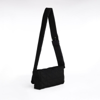 Сумка женская стеганная на плечо, отдел на молнии, 25х14х6 см, цвет чёрный Сумка женская стеганная на плечо, отдел на молнии, 25х14х6 см, цвет чёрный