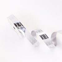 Новый год. Лента для декора и подарков новогодняя, "С рождеством", серебро, 2 см х 50 м. Новый год. Лента для декора и подарков новогодняя, "С рождеством", серебро, 2 см х 50 м.