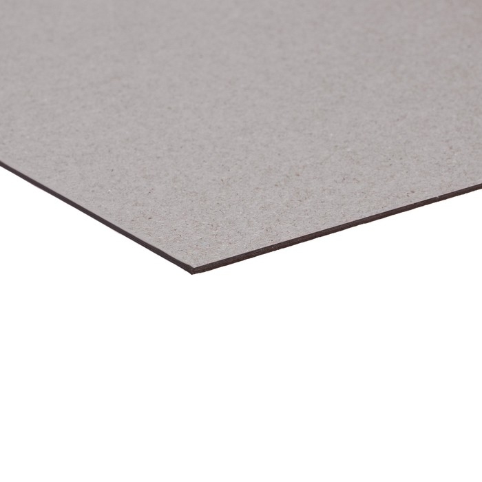 Картон переплётный 2.0 мм, А2, 2 листа, 1250 г/м&sup2;, серый, в пакете