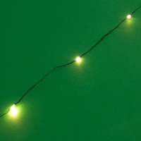 Гирлянда &laquo;Нить&raquo; 10 м роса, IP44, серебристая нить, 100 LED, свечение тёплое белое, 2 режима, солнечная батарея