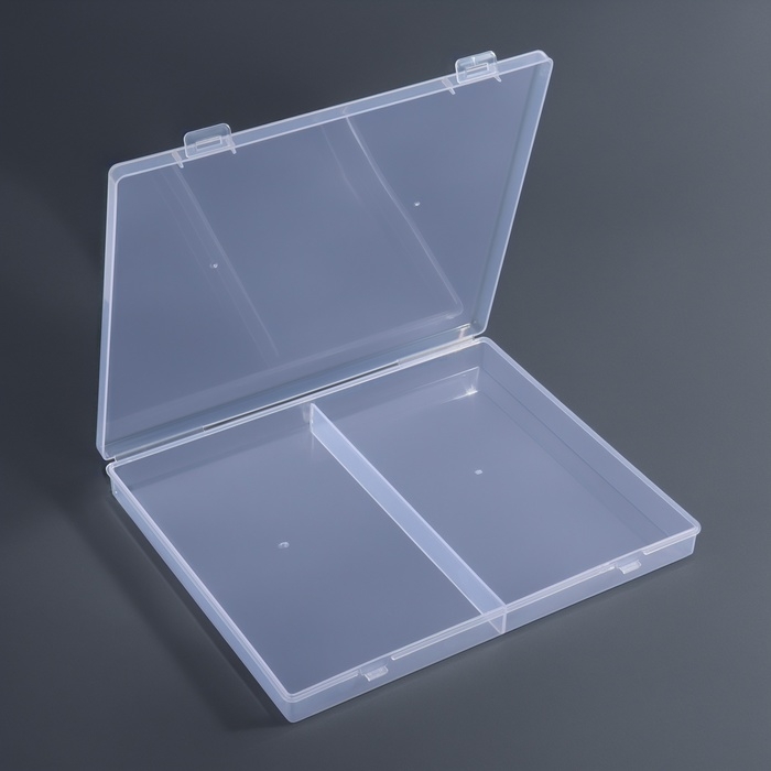 Органайзер для декора, 56 ячеек, 21 &times; 17,2 &times; 2,5/2,5 &times; 2,5 &times; 2 см, цвет прозрачный