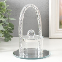 Шкатулка стекло "Арка на пьедестале" прозрачная 10*10*13,5 см Шкатулка стекло "Арка на пьедестале" прозрачная 10*10*13,5 см