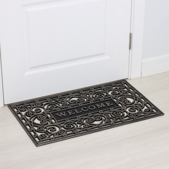Коврик придверный Доляна Welcome, 45&times;75 см