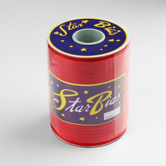 Косая бейка, атласная, 15 мм &times; 132 &plusmn; 1 м, цвет красный №9129