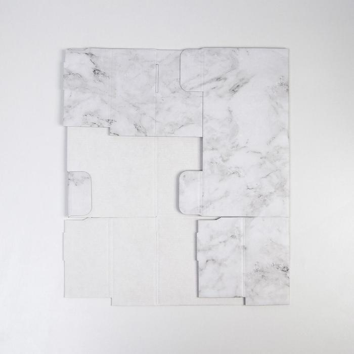 Коробка подарочная складная, упаковка, &laquo;Мрамор&raquo;, 31 х 25.5 х 16 см