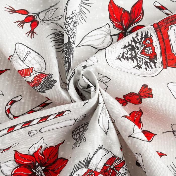 Скатерть "Доляна" Новогоднее настроение 145х149+/- 3см, 100% хлопок, 164 г/м2