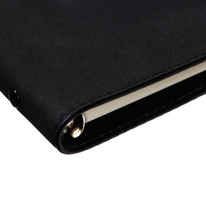 Органайзер на кольцах, формат А5, 90 листов, линия, с хлястиком, обложка кожзам МИКС