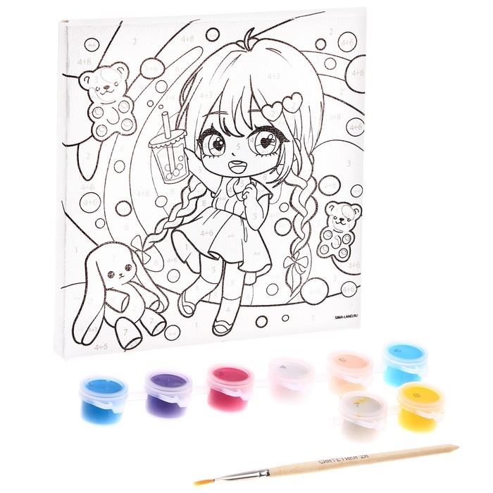 Картина по номерам для детей &laquo;Мармеладное настроение&raquo;, 15 х 15 см