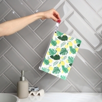 Косметичка с застёжкой зип-лок, цвет прозрачный/зелёный