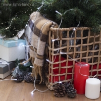 Гирлянда «Нить» 2 м, IP20, прозрачная нить, 20 LED, свечение белое, 2 режима, AAх3 Гирлянда «Нить» 2 м, IP20, прозрачная нить, 20 LED, свечение белое, 2 режима, AAх3