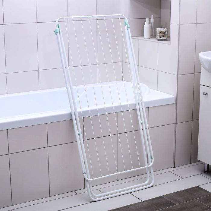 Сушилка для белья напольная складная, рабочая длина 10 м, цвет белый Сушилка для белья напольная складная, рабочая длина 10 м, цвет белый