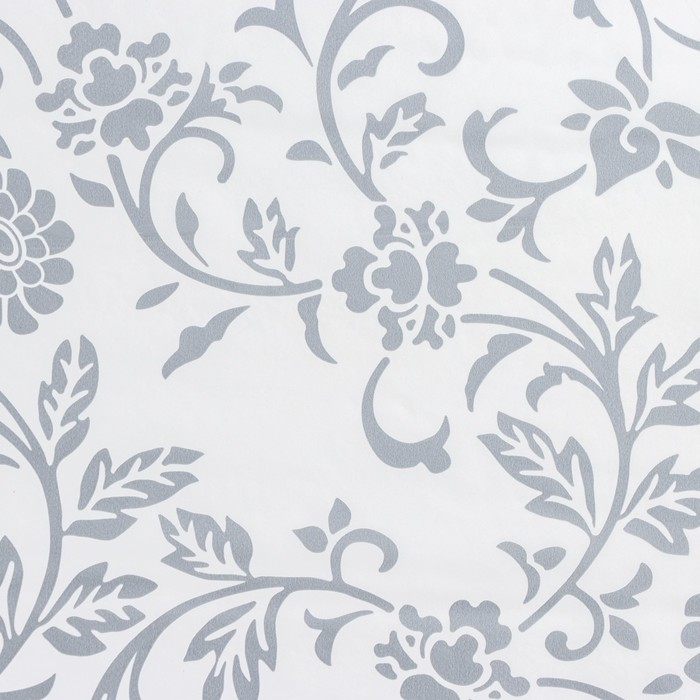Клеёнка на стол на нетканой основе Доляна &laquo;Цветы&raquo;, ширина 140 см, рулон 20 м, цвет серый