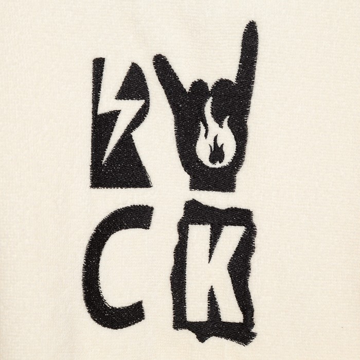Халат махровый детский Халат махровый детский "Rock" р-р 34 (122-128 см), бежевый