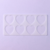 Форма для шоколада &laquo;Сердечки&raquo;, силикон, 8 ячеек, 23,5&times;11,5&times;0,3 см, цвет прозрачный