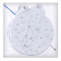 Ёлочное украшение под раскраску &laquo;Ёлки&raquo; 4 шт., кисть