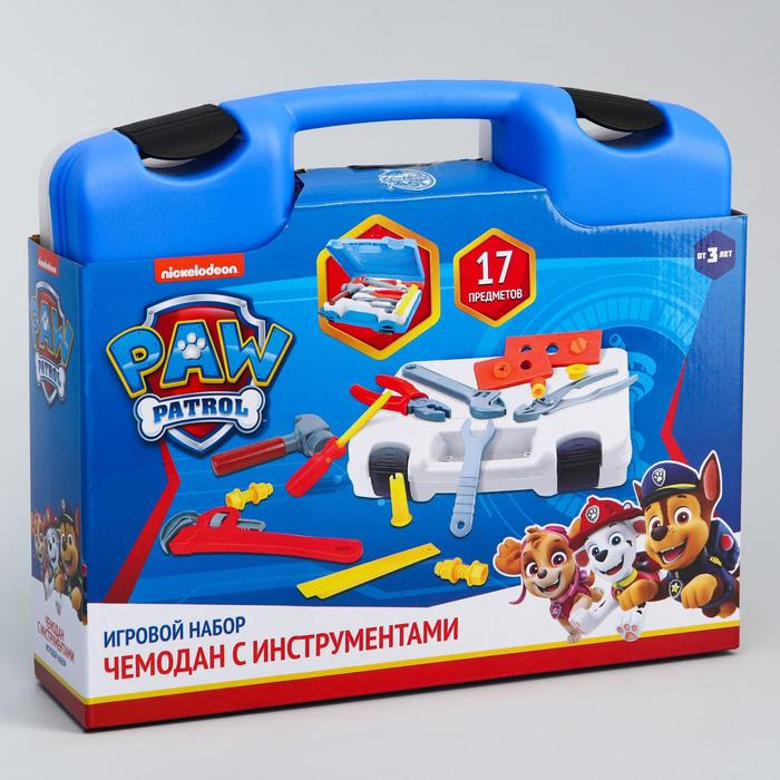 Набор строителя с инструментами игровой "Чемодан с инструментами", Paw Patrol