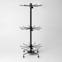 Вертушка, 3 яруса по 10 крючков, 30&times;30&times;65, цвет чёрный