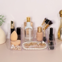 Органайзер для хранения маникюрных/косметических принадлежностей, 8 секций, 26 × 20 × 7 см, цвет прозрачный/МИКС Органайзер для хранения маникюрных/косметических принадлежностей, 8 секций, 26 × 20 × 7 см, цвет прозрачный/МИКС