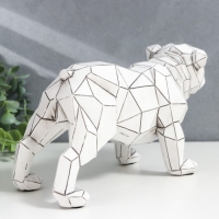 Сувенир полистоун 3D "Английский бульдог" беж 15х11х28 см