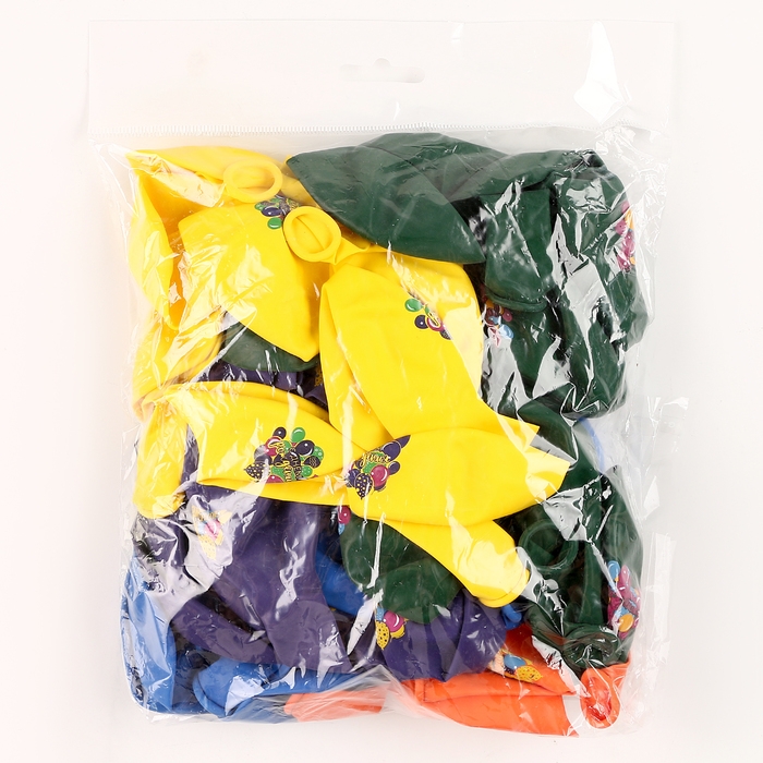 Воздушный шар латексный 12" &laquo;С Днём Рождения&raquo;, 50 шт.