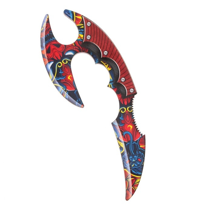 Деревянное оружие, детское сувенирное &laquo;Ножик Керамбит с защитой пальцев&raquo;, 23 х 9 с м